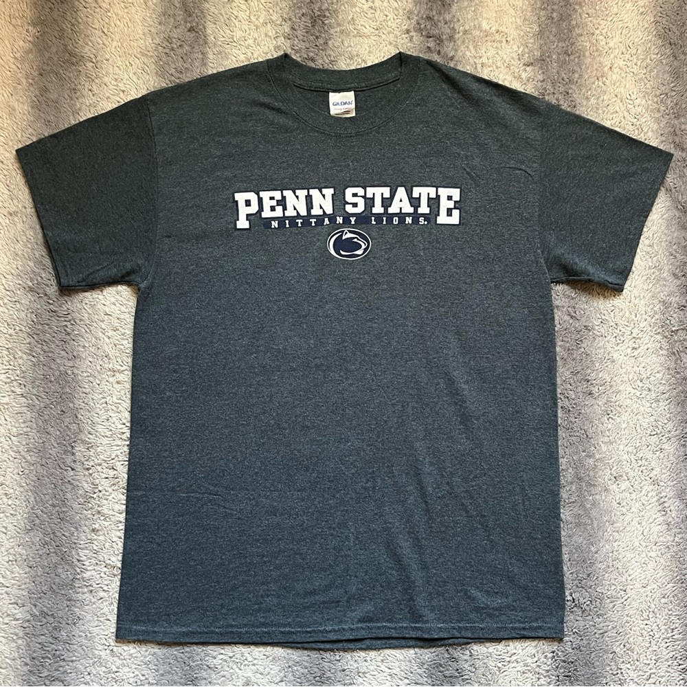 Penn State Nittany Lions Men’s Large Gray T-Shirt Classic Lions Logo